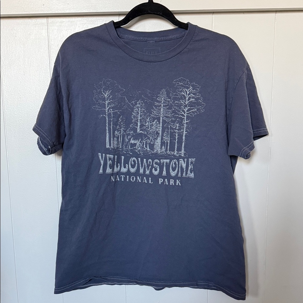 Tilly's Dusty Blue Yellowstone Graphic Tee